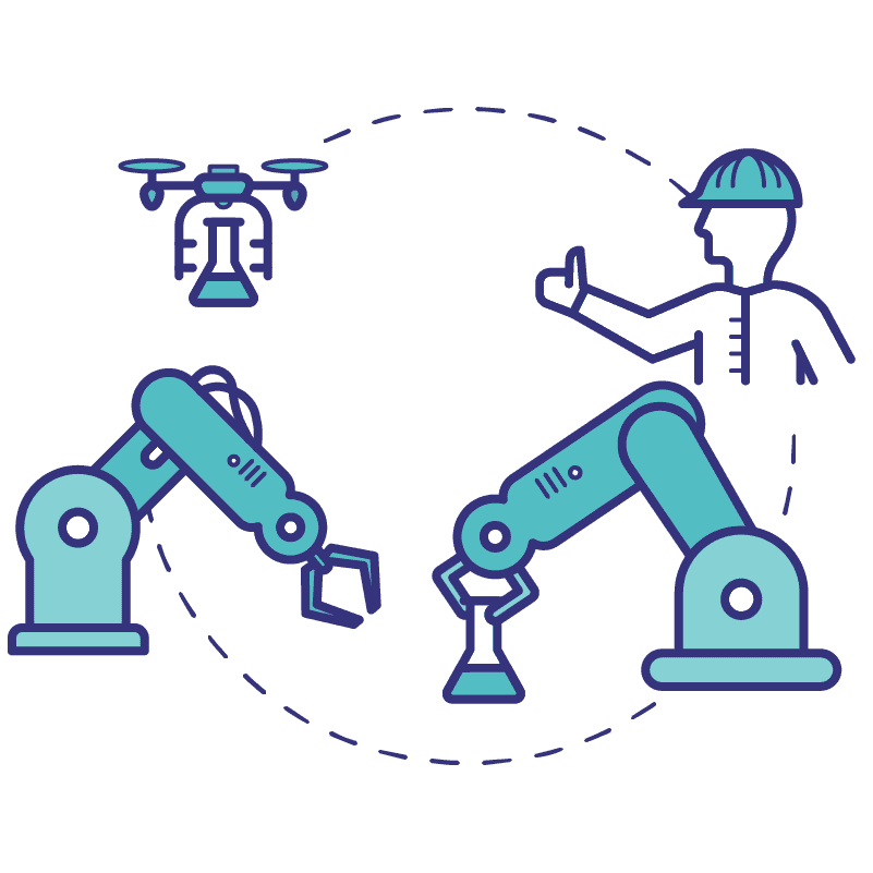 Icoon van Multi-agent Collaborative AI 